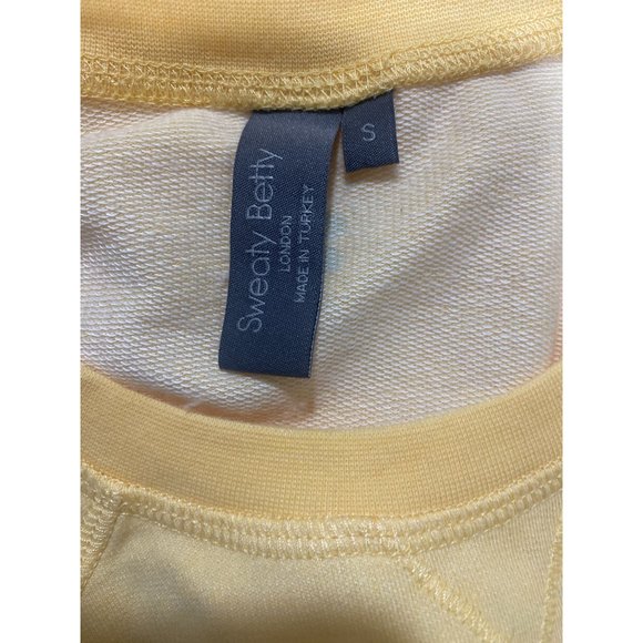 SWEATY BETTY Chelsea Crop Yellow Sweatshirt Small - Picture 7 of 8